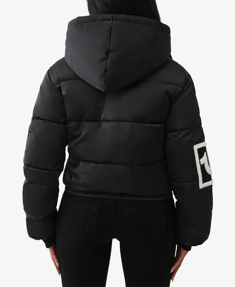 True Religion Women's Branded Nylon Puffer Jacket