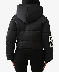 True Religion Women's Branded Nylon Puffer Jacket