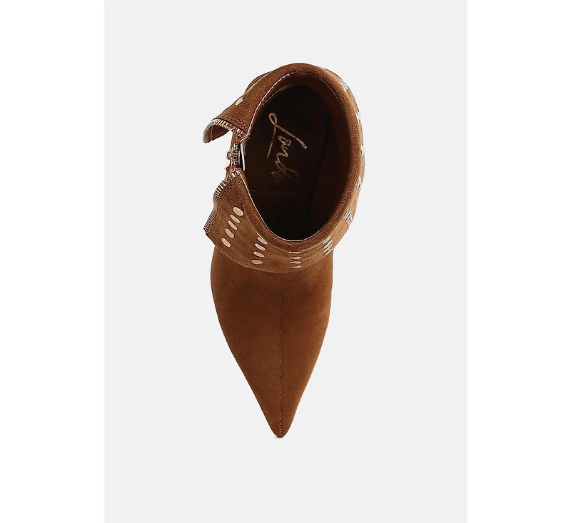 Piccini Stud Embellished Foldover Boots