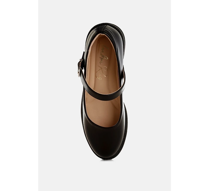 Ejeta Faux Leather Mary Jane Shoes