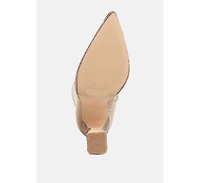 Kasuti Lycra Rhinestone Detail Ankle Boots