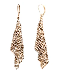 Lauren Ralph Lauren Glass Stone Mesh Double Drop Earrings