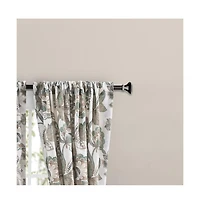 Ellis Curtain Wynette Lined 3" Rod Pocket Curtain Panel Pair with Tiebacks 100" x Grey