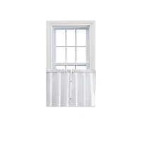 Ellis Curtain 1.5" Rod Pocket High Quality Fabric Solid Color Window Tailored Tier Pair Curtain