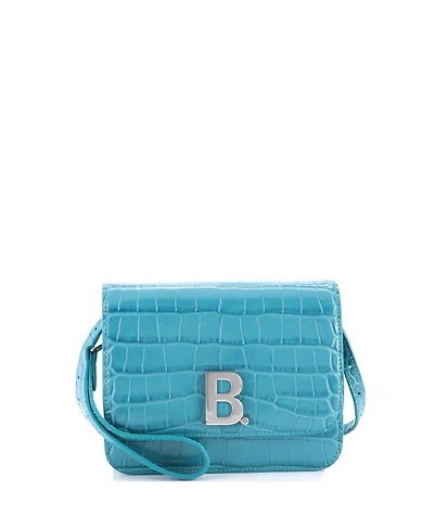Pre-Owned Balenciaga Small B. Dot Flap Bag Embossed Leather