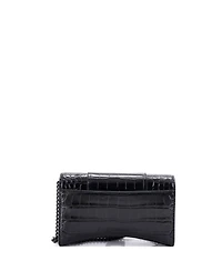 Pre-Owned Balenciaga Hourglass Chain Wallet Embossed Leather