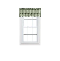Ellis Stacey 1.5" Rod Pocket High Quality Fabric Solid Color Window Ruffled Filler Valance 54"x13