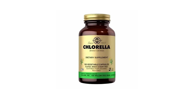 Solgar Chlorella Vegetable Capsules ,100 V Caps