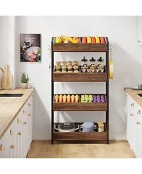 Tribesigns Backer Rack 4 Tiers, Kitchen Backers Rack with Hooks, 29.13"W