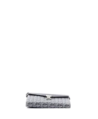 Pre-Owned Goyard Chypre Wallet on Strap Coated Canvas with Leather