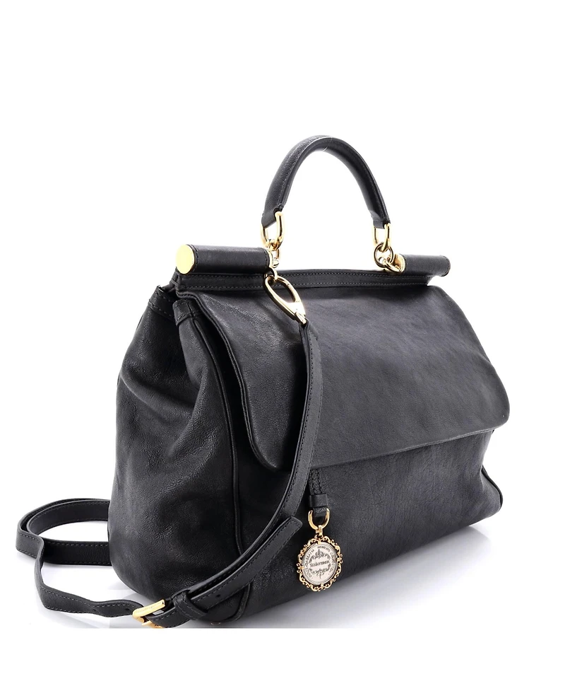 Pre-Owned Dolce & Gabbana Large Soft Miss Sicily Bag Leather