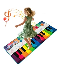 Sugift Floor Piano Dance Mat for Kids Musical Playmat with 8 Instrument Sounds