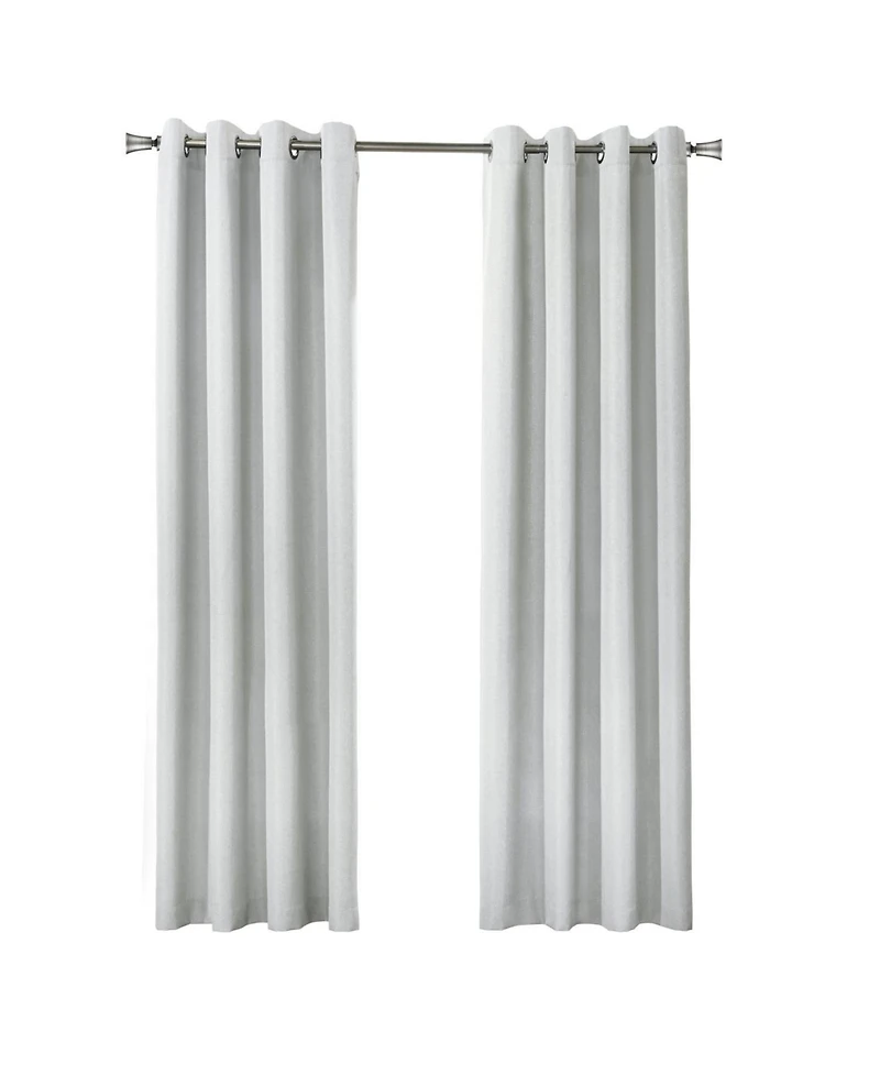 Thermaplus Marissa Blackout Uv Protection Grommet Curtain Panel for Windows 52" x 95" Light Grey