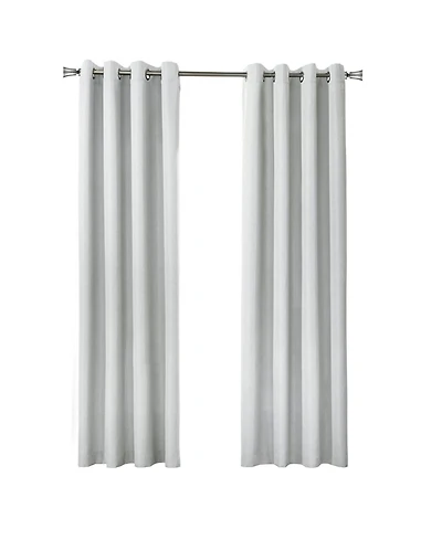 Thermaplus Marissa Blackout Uv Protection Grommet Curtain Panel for Windows 52" x 95" Light Grey