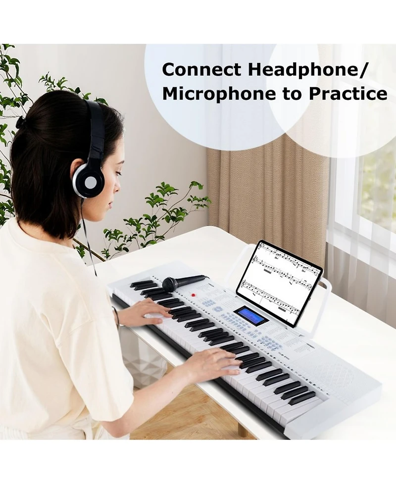 Sugift 61-Key Electric Piano Keyboard for Beginner