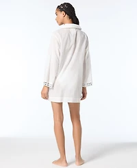Michael Kors Women's V-Neck Cover Up Shirt