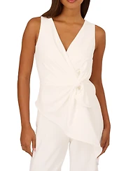 Adrianna Papell Women's Sleeveless Bow Jumpsuit