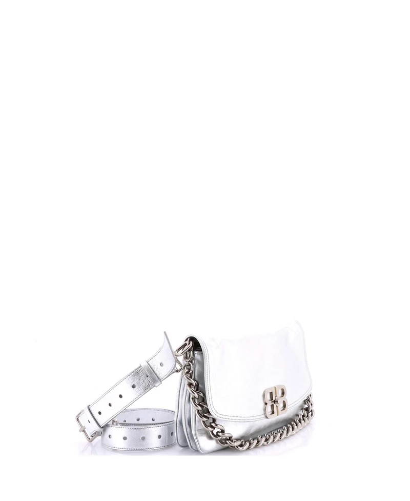 Pre-Owned Balenciaga Large Bb Soft Flap Bag Leather