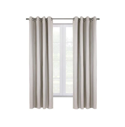 Commonwealth Shadow Grommet Dressing Window Curtain Panel - 52"x95", Off-white