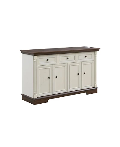 Casainc Farmhouse Style Kitchen Storage Cabinet with Drawers and Doors