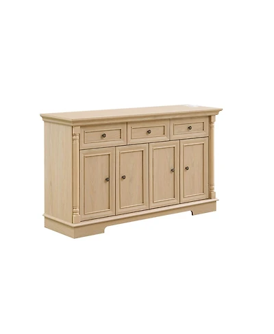 Farmhouse Style Kitchen Storage Cabinet with Drawers and Doors