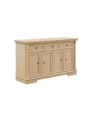 Farmhouse Style Kitchen Storage Cabinet with Drawers and Doors