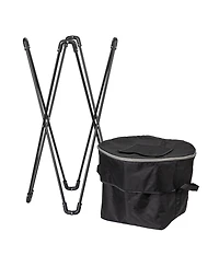 Household Essentials Thermal Standing Cooler with Travel Bag, Black