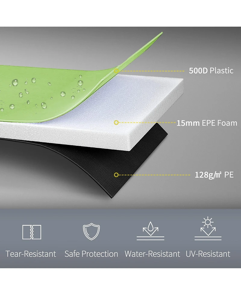 Soozier12FT Trampoline Pad Spring Cover, Waterproof,