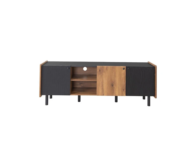 Casainc Storage Cabinet with Mid Century Tv Stand