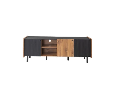Casainc Storage Cabinet with Mid Century Tv Stand