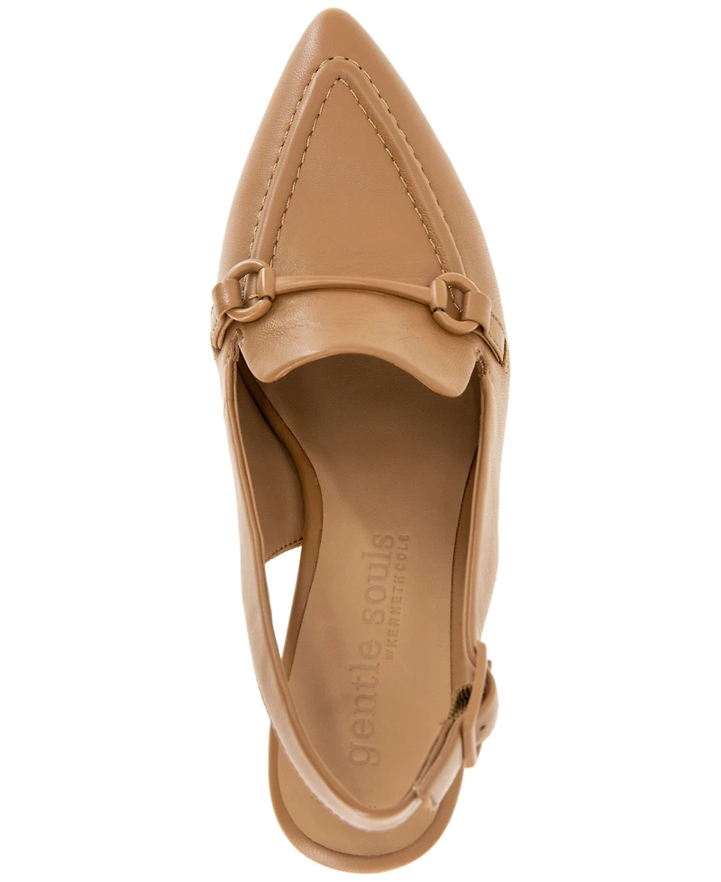 Gentle Souls Women's Dawson Pointy Toe Leather Slingback Pumps
