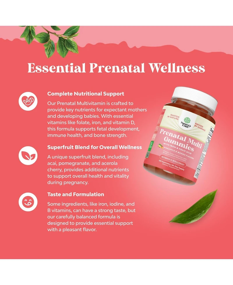 Prenatal Gummies, Pineapple & Mango, 120ct