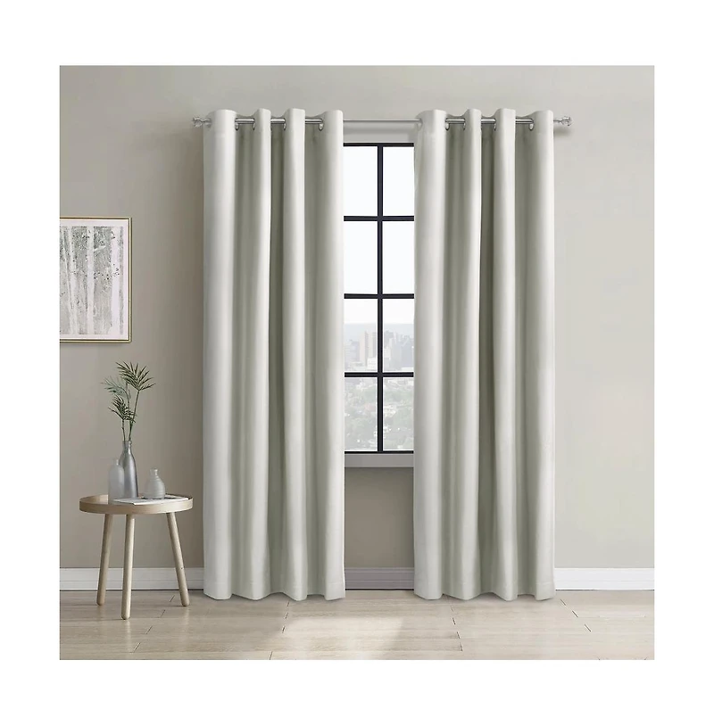 Thermaplus Alpine Blackout Premium Stylish and Functional Grommet Curtain Panel 52" x 108" White
