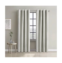 Thermaplus Alpine Blackout Premium Stylish and Functional Grommet Curtain Panel 52" x 108" White
