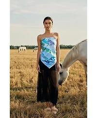 Jessie Zhao New York Double Sided Silk Scarf Jungle Party