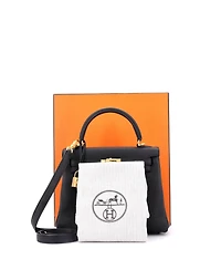Pre-Owned Hermes Kelly 25 Handbag Togo with Gold Hardware