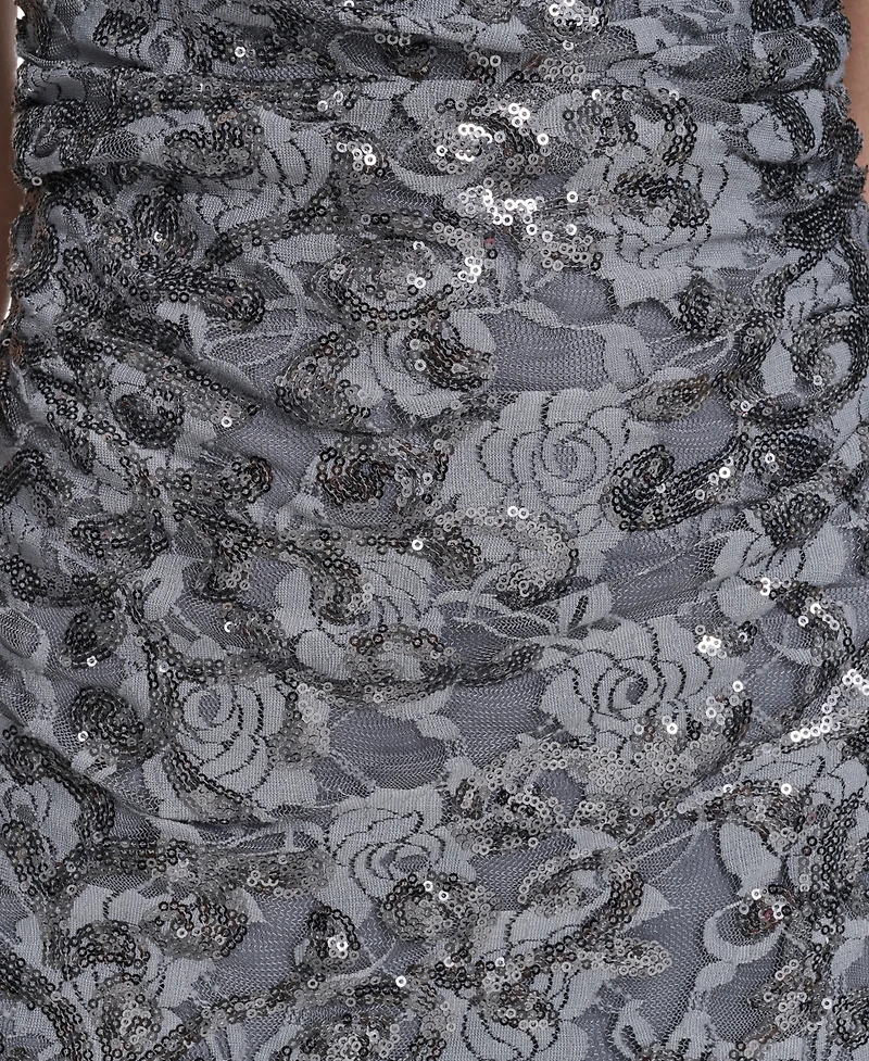 Vince Camuto Women's Sequin Lace High-Cowl Neck Dress