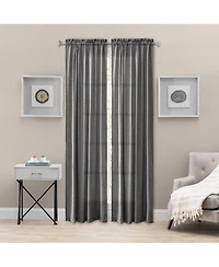 Ellis Curtain Portland Crushed Taffeta Rod Pocket Tailored Panel - 48" x Grey