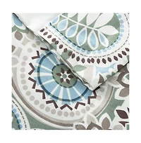 Ellis Curtain Paisley Prism Tailored 3" Rod Pocket Curtain Panel Pair with Tie Backs 100" x 84" Latte