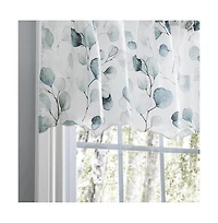 Ellis Curtain Eucalyptus Crushed Taffeta Rod Pocket Valance - 48x15", Spa