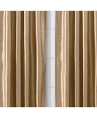 Ellis Curtain Luna Faux-Silk Rod Pocket/Back Tab Tailored Pairs - 100x63", Taupe