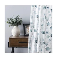 Ellis Curtain Eucalyptus Crushed Taffeta Rod Pocket Tailored Panel - 48" x 84", Spa