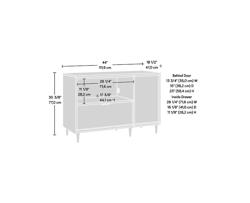 Casainc Storage File Cabinet with Door & Drawer Open Shelf