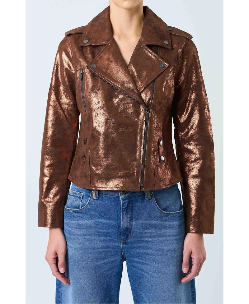 Velez Women's Leather Biker Jacket