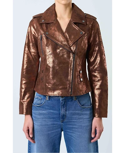 Velez Women's Leather Biker Jacket