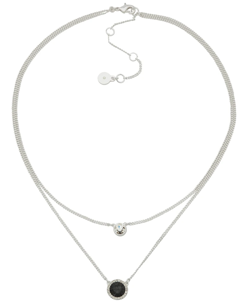 Dkny Gold-Tone Stone & Crystal Layered Pendant Necklace, 16" + 3" extender