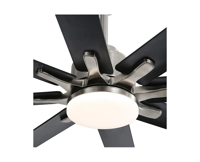 Sofucor 66-inch Modern Sand Nickel 8-blade Ceiling Fan with Intelligent Remote Control and App Timing Function for Various Indoor Layouts
