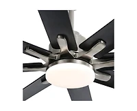Sofucor 66-inch Modern Sand Nickel 8-blade Ceiling Fan with Intelligent Remote Control and App Timing Function for Various Indoor Layouts