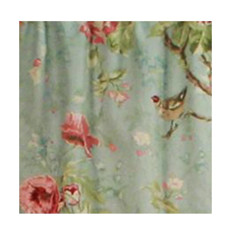 Balmoral Floral Print Semi Sheer Valance Curtain 48-Inch-by-15-Inch - Sage / Wine