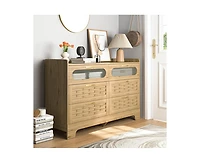 Casainc Wood Storage Cabinet with 6 Drawers